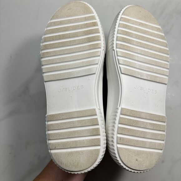 J/Slides Women's Willa Black Leather Platform Modern Slip On Loafer Size 7 - Picture 12 of 13